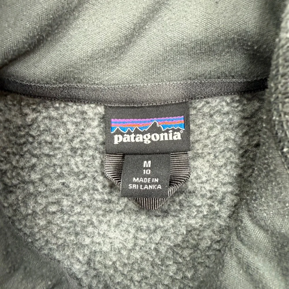 Patagonia Better Sweater Full Zip Jacket Kids Medium 10 Heathered Gray Fleece